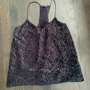 Black Tibi sparkly top
